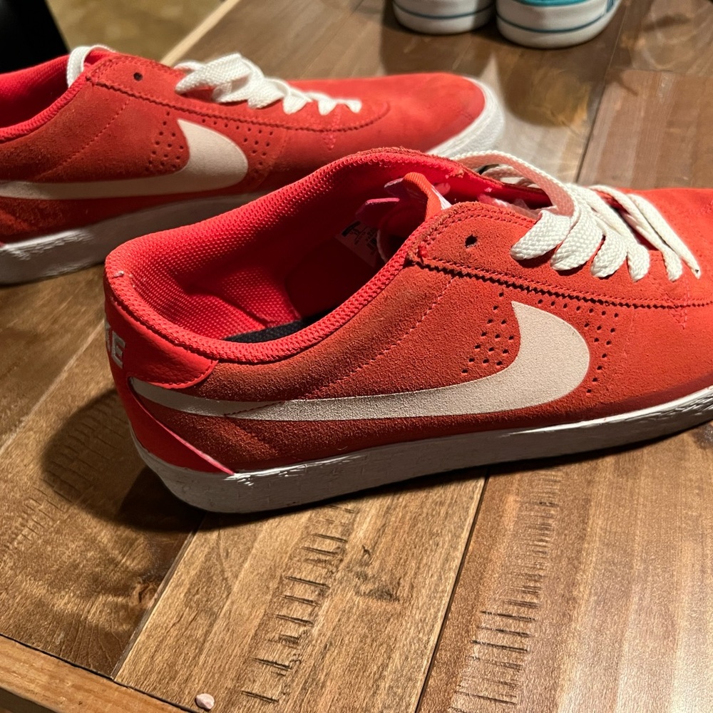 Nike Crimson and White Low-Top Sneakers